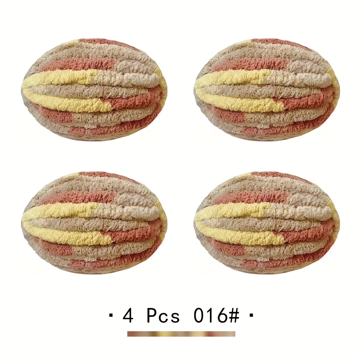 4 PSC BAYEXY Super Thick Knitting Yarn - Chunky Chenille Yarn for Handmade Blankets, All-Age Crafting Enthusiasts, 100% Polyester, Mixed Colors