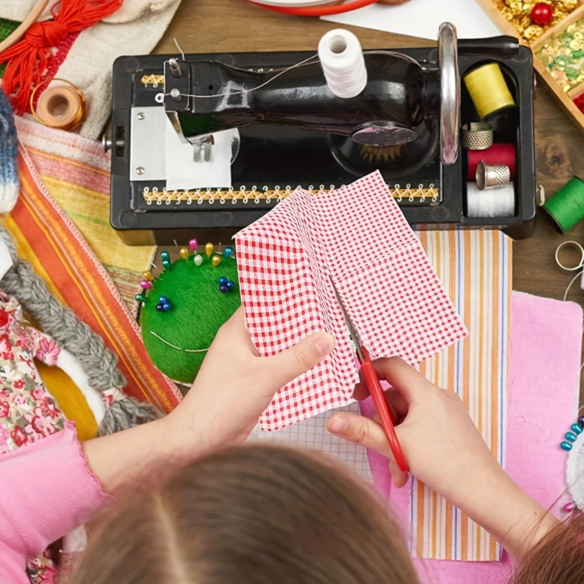7pcs Large 20x20 Inch (50x50cm) Cotton Squares Bundle - Floral, Pastel pink, Pre-Cut Quilting Fabric for Patchwork, Scrapbooking, DIY Crafts - Ideal for Birthday, Wedding, Thanksgiving, Father's Day Gifts - Soft Non-Pilling C