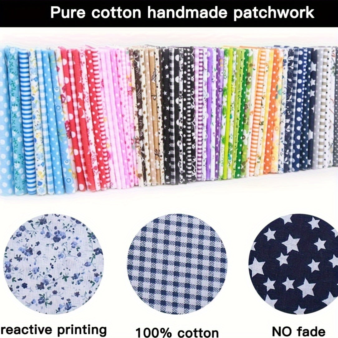 7pcs Navy Blue 10" X 10" (25*25cm)Cotton Fabric DIY Making Supplies Quilting Patchwork Gingham Fabric Fat Quarter Bundles DIY For Quilting Cotton Patchwork Cushions, Suitable For Making Father'S Day, Thanksgiving, New Year An