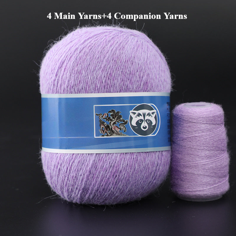 4 Sets Mixed Color Angora Cashmere Wool Yarn, 200g+80g Chunky Thick Knitting Yarn with Shiny Fibers, DIY Sweater, Scarf, Hat, Coat Crafting Material, 30% Angora, 70% Cashmere Wool, 20% Nylon
