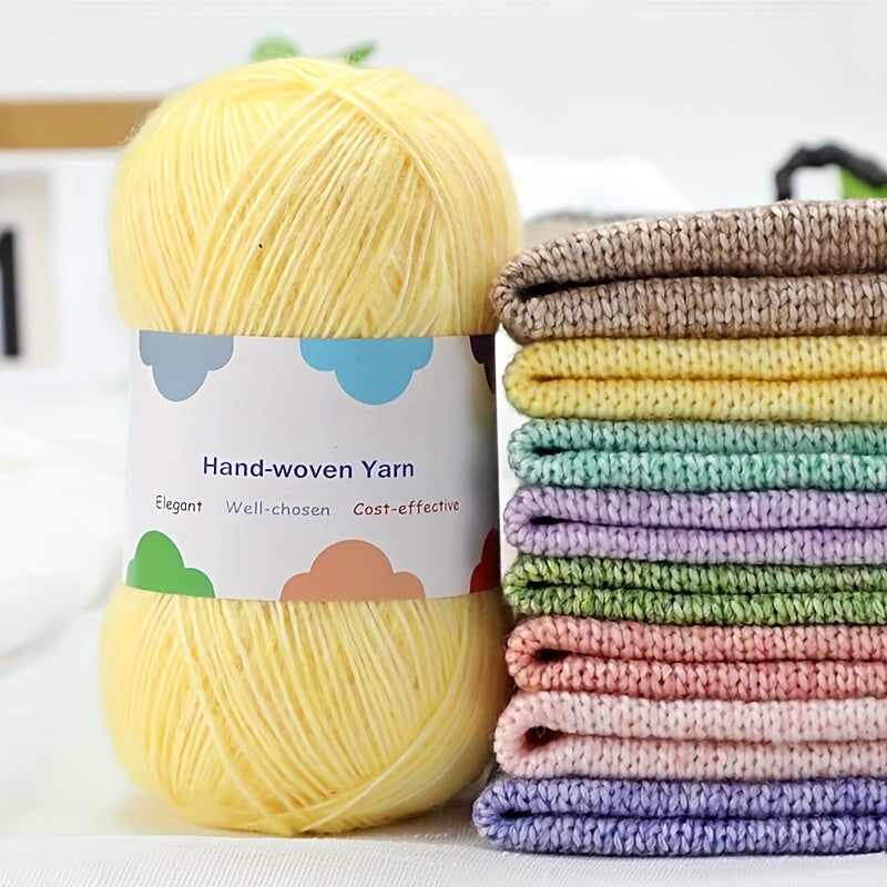 Vibrant Bamboo Fiber Yarn for Crafting, Knitting Fashion Sweaters, Scarves, Hats, Shawls, Coats, Hollow-Out Coats, and Apparel Accessories - 15% Bamboo Fiber, 85% - 1 Bag = 6 Skeins = 300g, Handmade Accessories, Diy Clothing,