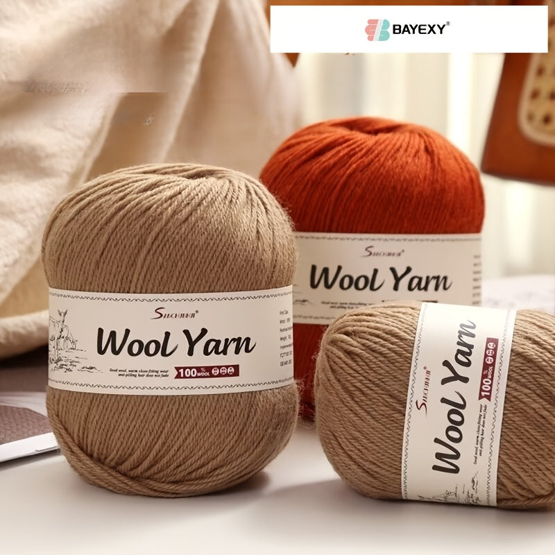 6-Pack BAYEXY Luxury Merino Wool Yarn - 500g Each, Mixed Colors - Perfect for DIY Knitting & Crochet Projects - Ideal for Sweaters, Scarves, Hats & Crafts - Gift for Knitters & Crafters