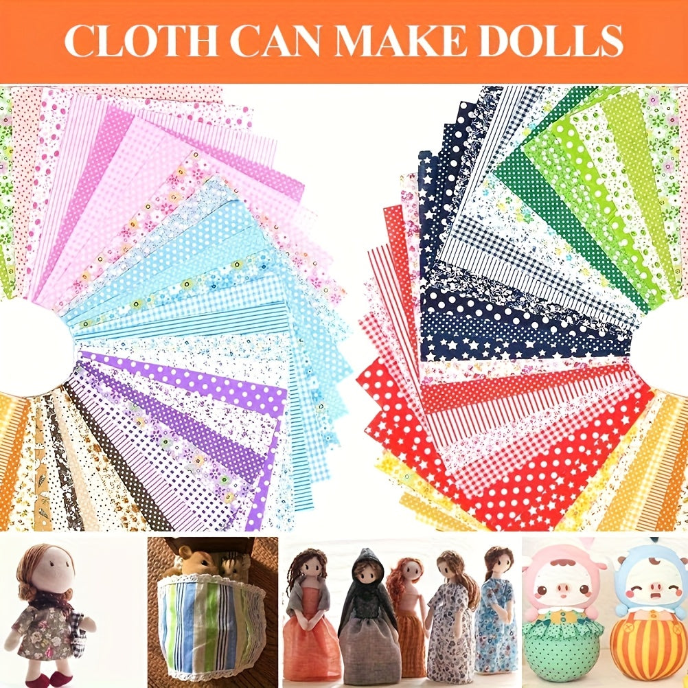 58pcs 10"x10" Quilting Cotton Fabric Squares Sheets Pre-Cut Multi-Color No Repeat Design Printed Floral Craft Fabric for DIY Sewing Scrapbooking Quilting Craft Patchwork (58 Different Patterns)