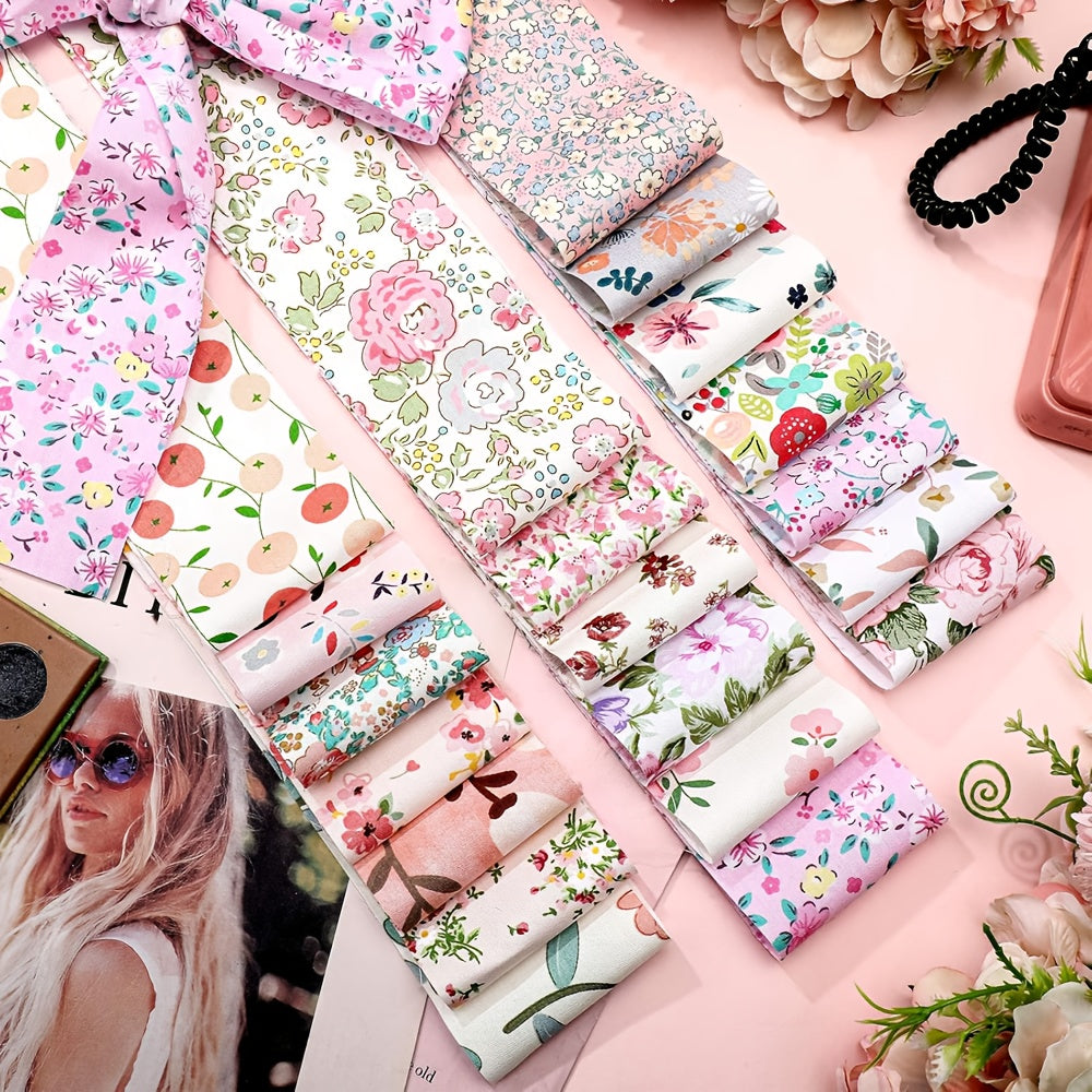 Floral Jelly Roll Fabric Pack - 80pcs 2.5 Inch Wide Strips for Quilting, Sewing & Crafting - 100% Cotton Precut Fabric Set, for Patchwork, Home Decor & DIY Gifts