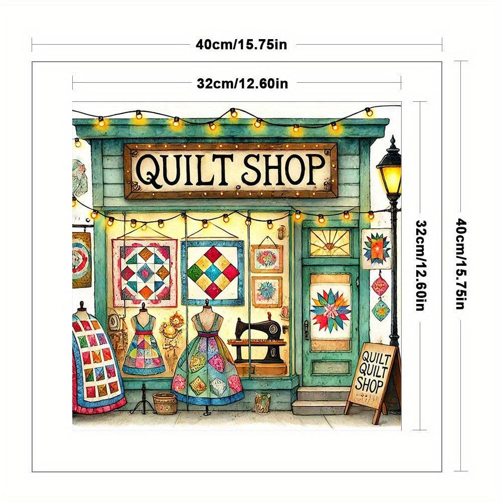 Sewing Hut - DIY Eco-cotton Thread 14CT Stamped Still Life Series Full Cross Stitch Kit 15.75x15.75inch, with Tools, Threads & Instructions - Good Gift for Craft Lovers and Art Enthusiasts, Cross Stitch Kits, Kits for Beginne