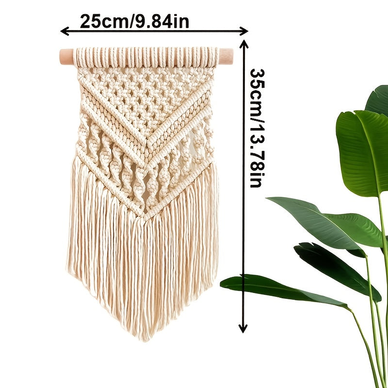 1set Handwoven Tassel Wall Hanging Kit DIY Craft Set Perfect for Home Decor Ideal for Beginners Great Gift for Family and Friends