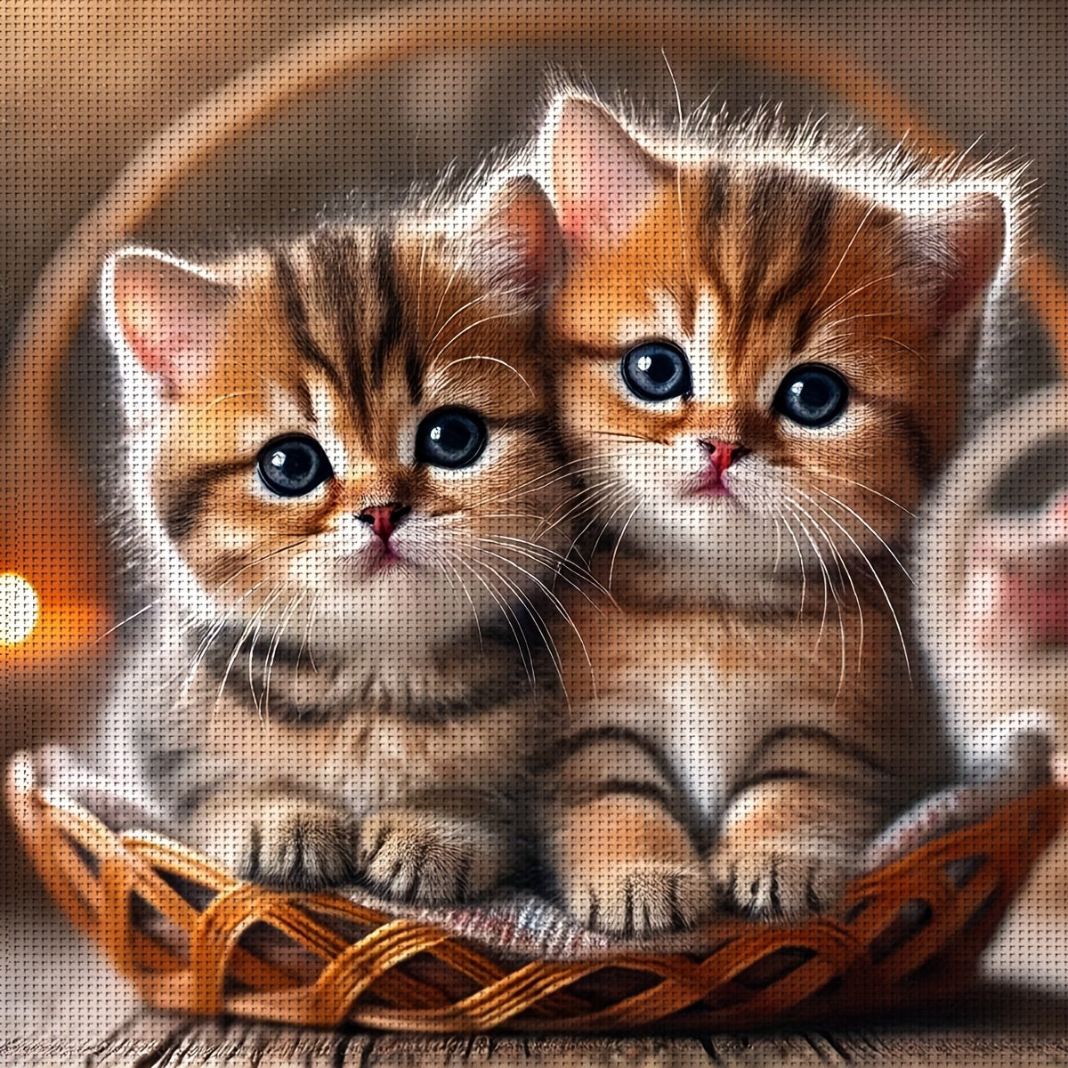 ZUOANLF 1set 40x40cm/15.7x15.7Inch DIY Cross Stitch Kit Frameless, stamped cross stitch kits, Embroidery Set for Home Decor, Includes Patterned Fabric & Threads, Perfect for Living Room Entrance or Bedroom Decoration and a Be