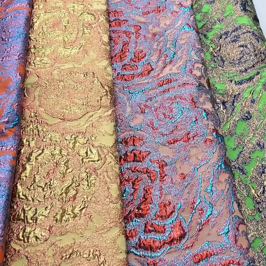 African 5 Yards/pc Gild Brocade Lace Fabric, Nigerian Jacquard Floral Pattern Lace Fabric, for Wedding/Daily/Party, Daily Wear Fabric, Formal Occasion Fabric, Luxury Lace, Elegant Lace, Premium Lace, Hand Wash Only, Embroider