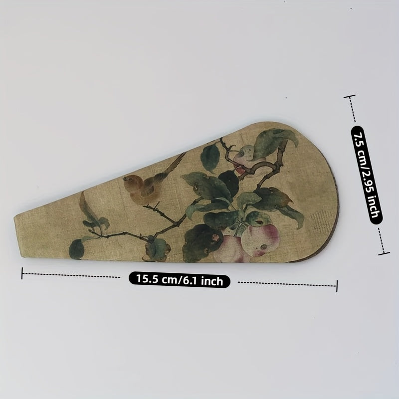 Handmade Embroidery Linen Canvas Tea Scissors Storage Pouch - Portable Waterproof Tea Ceremony Accessories Organizer Bag, Perfect Gift for Tea Lovers