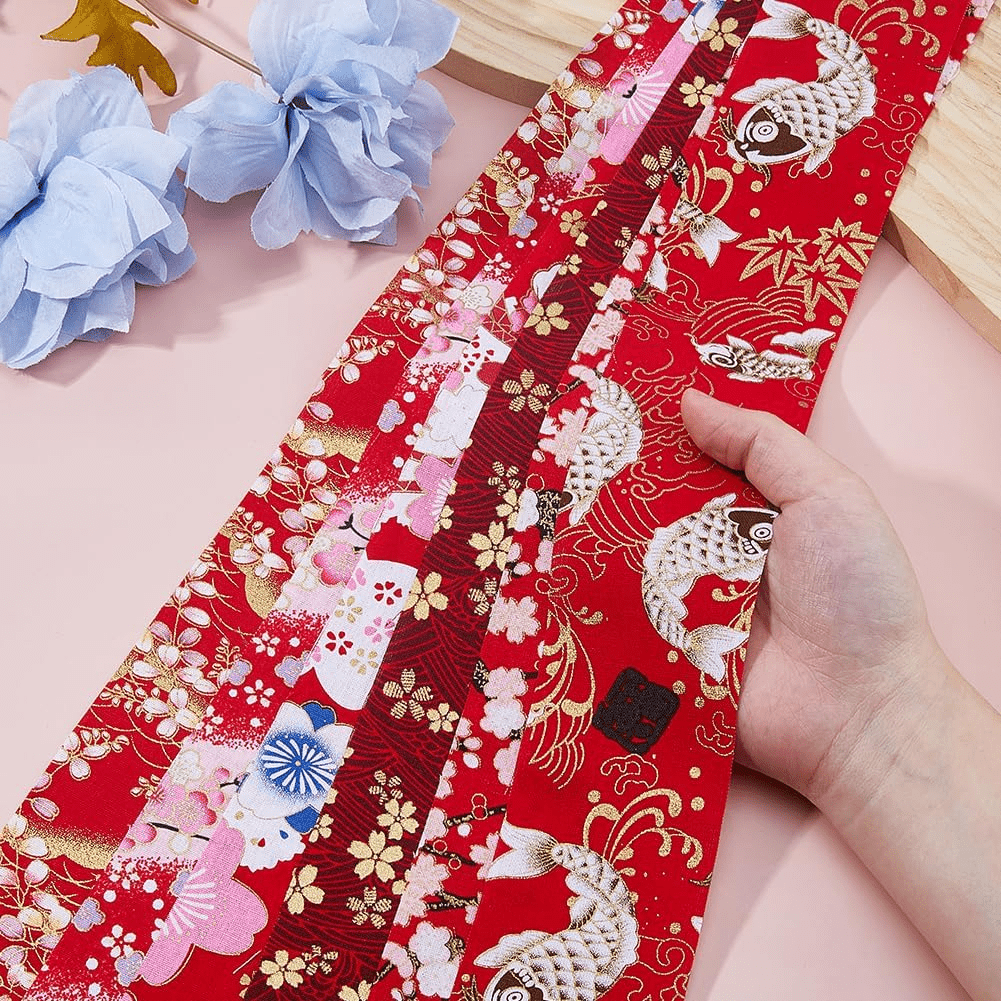 40 Pcs Cotton Jelly Fabric Roll Quilting Strips Different Patterns Patchwork Craft Sewing Supplies for Quilters Crafting Sewing DIY Crafts, 20 x 2.56 Inche
