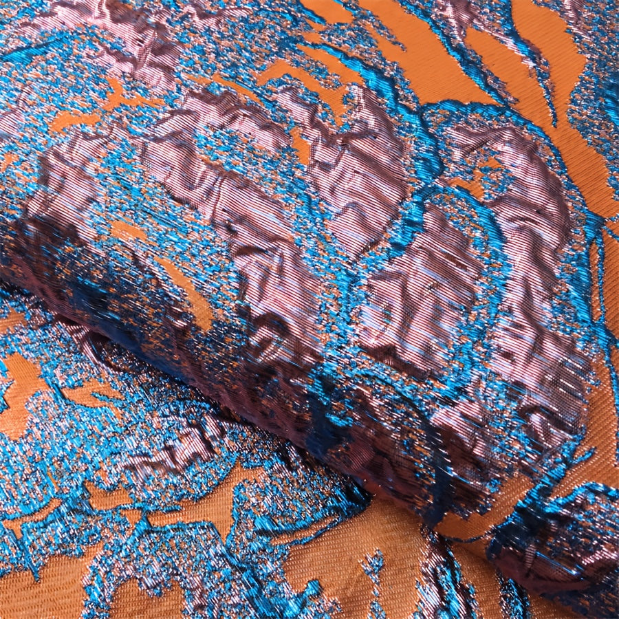 African 5 Yards/pc Gild Brocade Lace Fabric, Nigerian Jacquard Floral Pattern Lace Fabric, for Wedding/Daily/Party, Daily Wear Fabric, Formal Occasion Fabric, Luxury Lace, Elegant Lace, Premium Lace, Hand Wash Only, Embroider