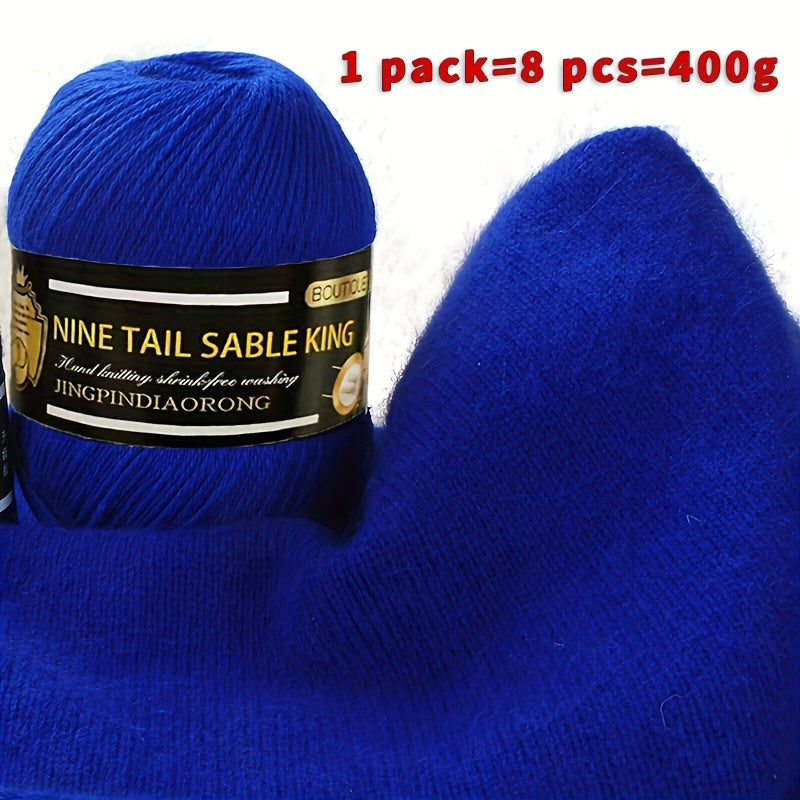 8rolls/pack Wool 10.00%, Cashmere 90.00% Yarn, Soft Comfortable Yarn For Knitting Crocheting High-quality Sweater And Scarf