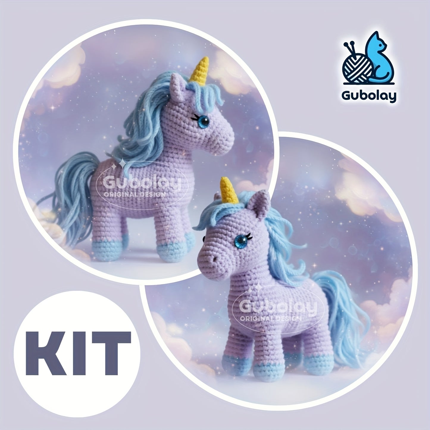 Complete Unicorn Crochet Starter Kit for Adults Beginners with Step-by-Step Video Tutorial & Amigurumi Doll - Soft Yarn (30% Extra), Hook & Accessories Included | Stress-Free DIY Craft Gift for Crocheting Cute Unicorns | All-
