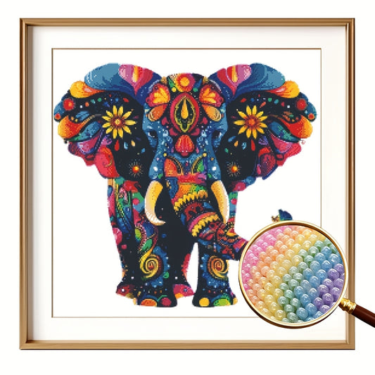 Elephant Part Bead Embroidery 11CT Cross Stitch Kits Animal Style Suitable for Adults Home Decorate Needlework