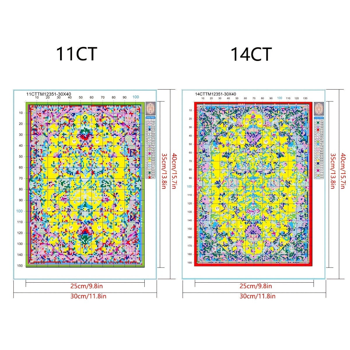 JOZYSH 1pc, 30x40cm/11.8x15.7in cross-stitch embroidery Kit, floral pattern, living room bedroom home wall decoration painting handmade DIY cross-stitch material kit, home decoration home Art holiday gift, including printed d