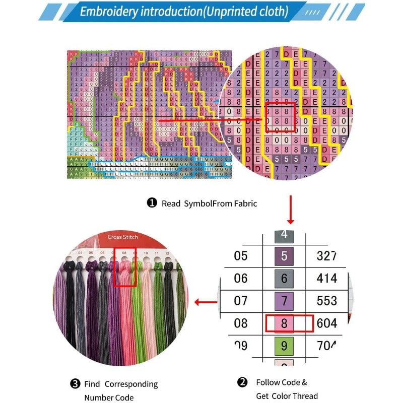 Cross Stitch Kits for Adults Stamped Full Range of Embroidery Starter Kits for Beginners 11CT Printed Cross Stitch Patterns Needlepoint Kits Stamped Crossstitch-Eagle Scenery 18x18 inch