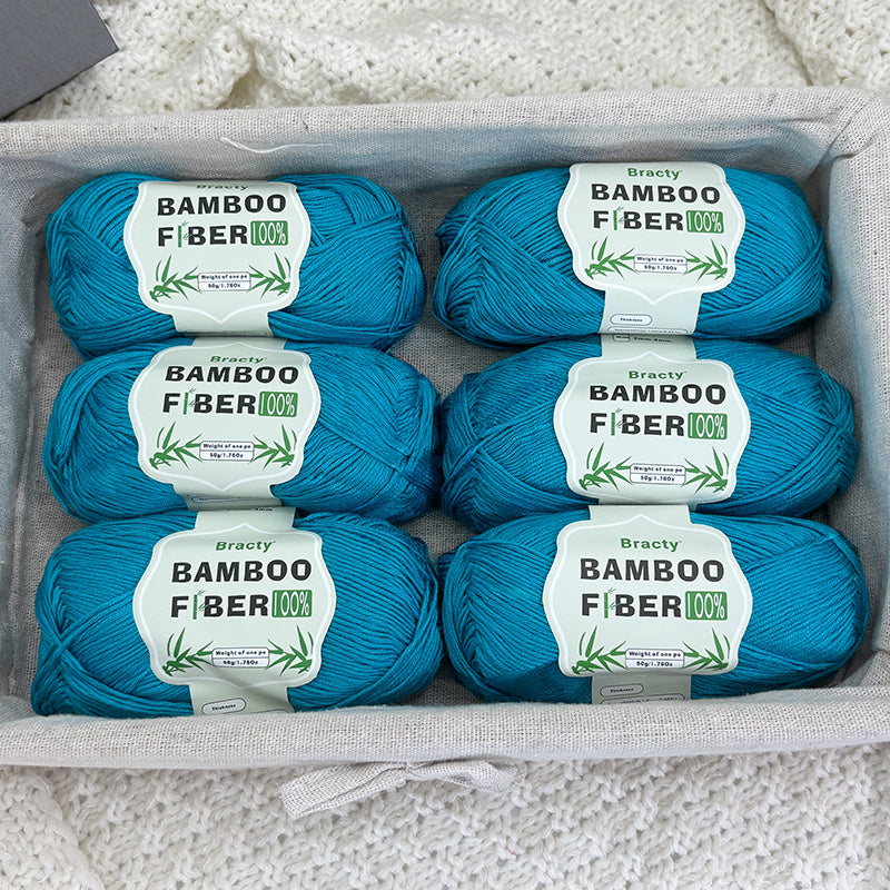 6pcs, 300g high-quality bamboo fiber yarn, summer knitting, cool and breathable, suitable for: DIY enthusiasts, bags, shawls, cushion weaving