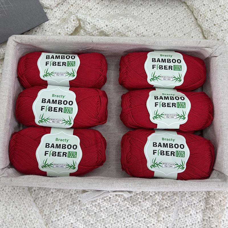 6pcs, 300g high-quality bamboo fiber yarn, summer knitting, cool and breathable, suitable for: DIY enthusiasts, bags, shawls, cushion weaving