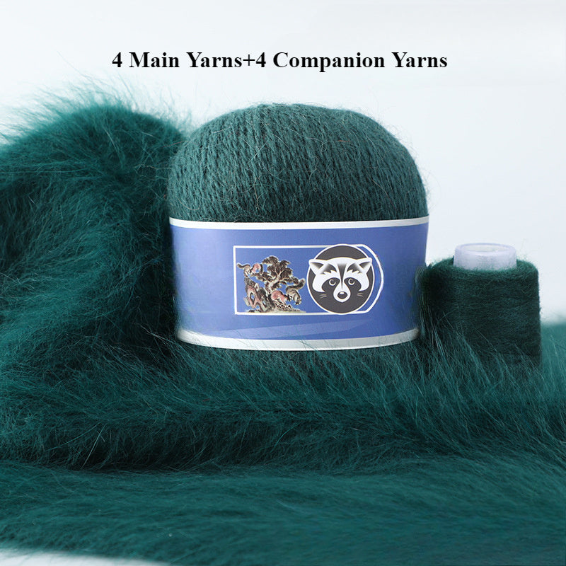 4 Sets Mixed Color Angora Cashmere Wool Yarn, 200g+80g Chunky Thick Knitting Yarn with Shiny Fibers, DIY Sweater, Scarf, Hat, Coat Crafting Material, 30% Angora, 70% Cashmere Wool, 20% Nylon