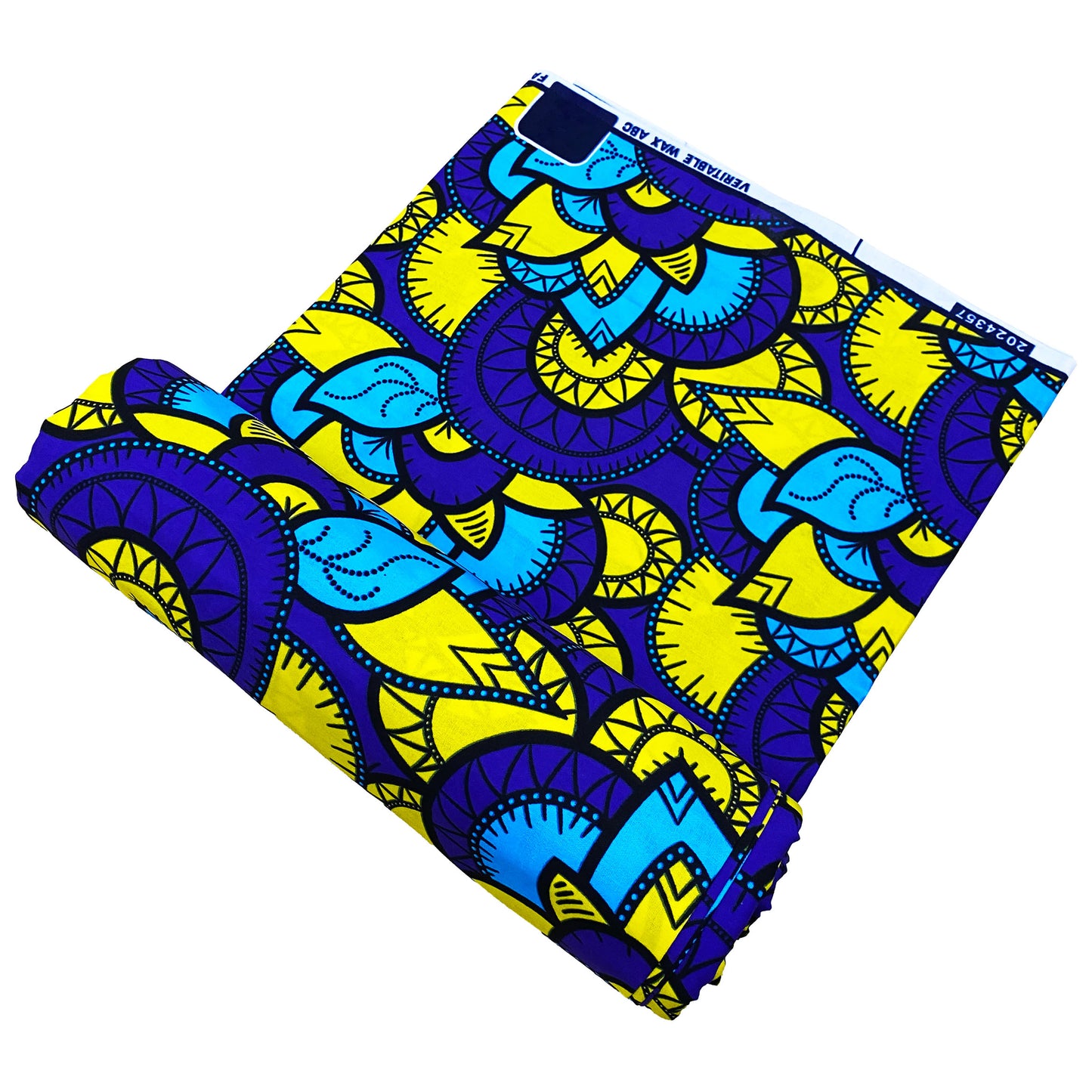 Ankara African Wax-Print Fabric by the - 6-Size Large 100% Cotton African Cloth with Bright Blue & Multicolor Traditional Patterns for DIY Sewing, African Dresses, Skirts, Blouses & - Hand Wash Only, Cultural Aesthetic Crafti