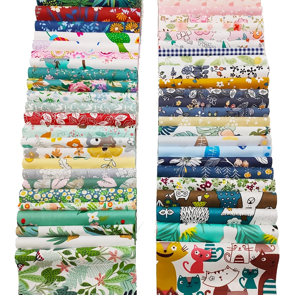 100pcs Cotton strips, jelly roll Fabric, DIY Craft Kit - Fresh Style floral pattern fabric, Quilting Fabric for Making Clothes, Beding Sheets, Bags, etc(3.94X3.94inch)