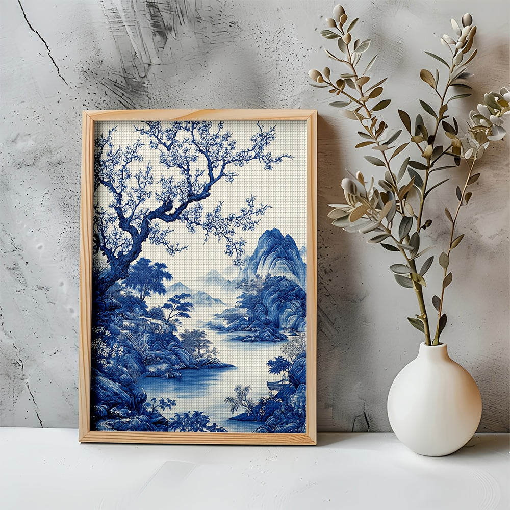 DIY Cross Stitch Kit - Frameless Fabric Art, Floral Pattern Print, 11CT, All-Season Craft Set with Threads and Needles, Ideal for Home Decor and Gifts, Craft Kit|Floral Pattern|Detailed, Cross Stitch Kits, Bead Kit, Canvas Co