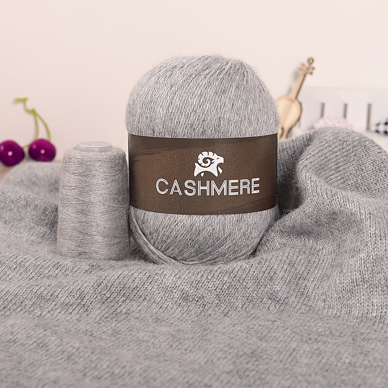 6Pairs Cashmere 100. Yarn, Soft Warm Yarn for DIY Crocheting And Knitting Hat, Scarf Total 300G+120G