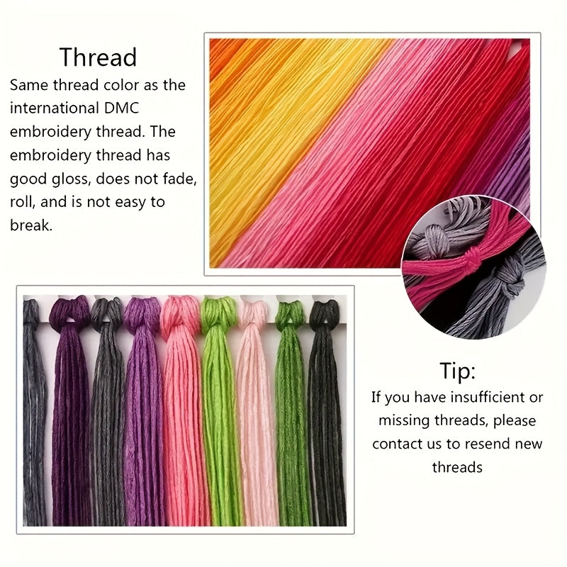 1 Set - Starry Night Dragon Cross Stitch Kit, DIY Colorful Needle and Thread Art, 11CT Cross Stitch Fabric Craft Kit with thread, Needles, and Instructions, Size 14.17×18.11 Inches.