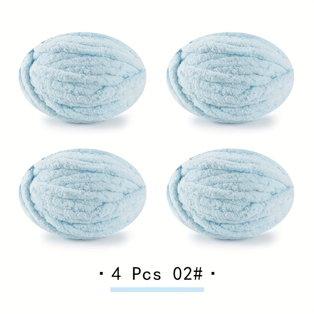 4 PSC BAYEXY Super Thick Knitting Yarn - Chunky Chenille Yarn for Handmade Blankets, All-Age Crafting Enthusiasts, 100% Polyester, Mixed Colors