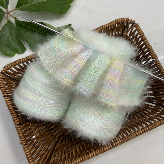 A Large Economical Pack of 400G of Soft Long-Haired Yarn, Suitable for Sweaters, Scarves, Jackets, Shawls, Hats, Coats, Etc. This Yarn Material Kit Is Perfect for DIY Projects. 1 Pack = 8pcs = 400G, Consisting of 80% Acrylic
