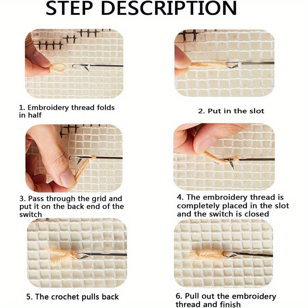ShangGan Latch Hook Rug Kit - DIY Handmade Carpet - Tapestry Embroidery Kit for Door Mat - Latch Hook Rug Making Kit