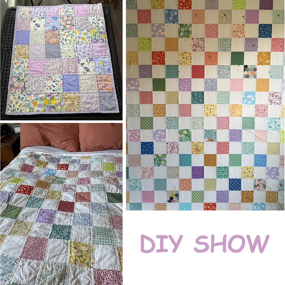 22pcs of Pink Floral Jelly Cotton Fabric Rolls, Measuring 9.84inch X 9.84inch, Suitable for Quilting, DIY Sewing, Blanket And Carpet Home Decor, And Wallet Making.