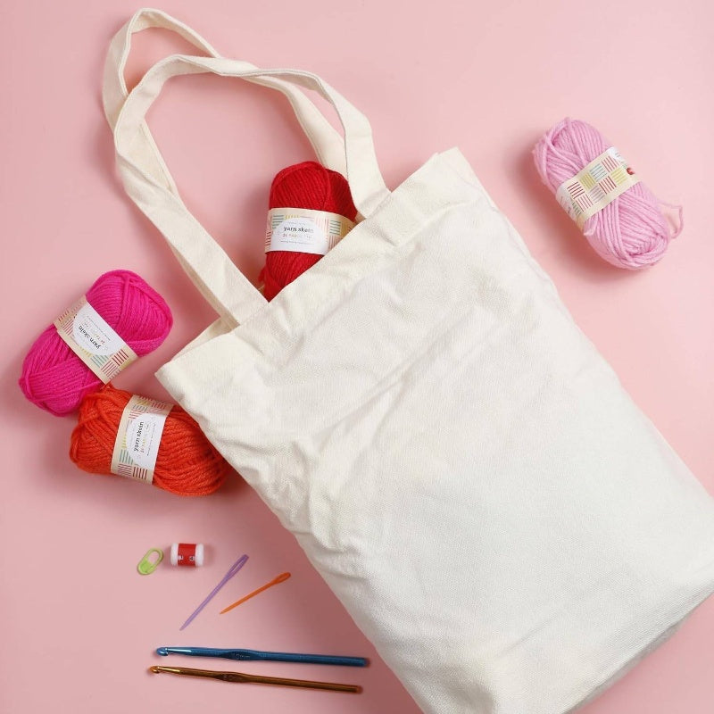 Crochet Kit Beginners u2013 85pcs Beginner Crochet Kit Adults with Yarn, Hooks, Accessories Bonus Tote Bag Organizer u2013 Learn to Crochet with Complete Starter Set, Crochet Accessories And Supplies, Yarn For Crochet, Croche