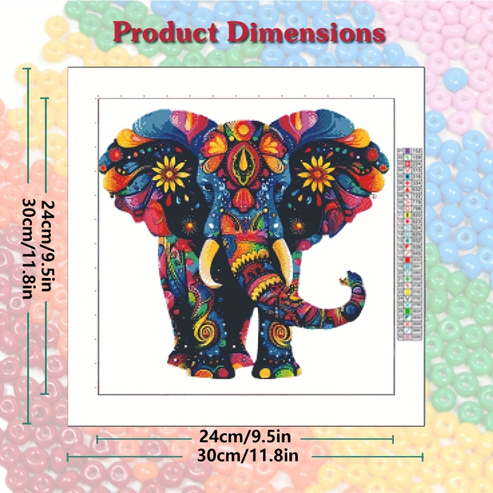 Elephant Part Bead Embroidery 11CT Cross Stitch Kits Animal Style Suitable for Adults Home Decorate Needlework