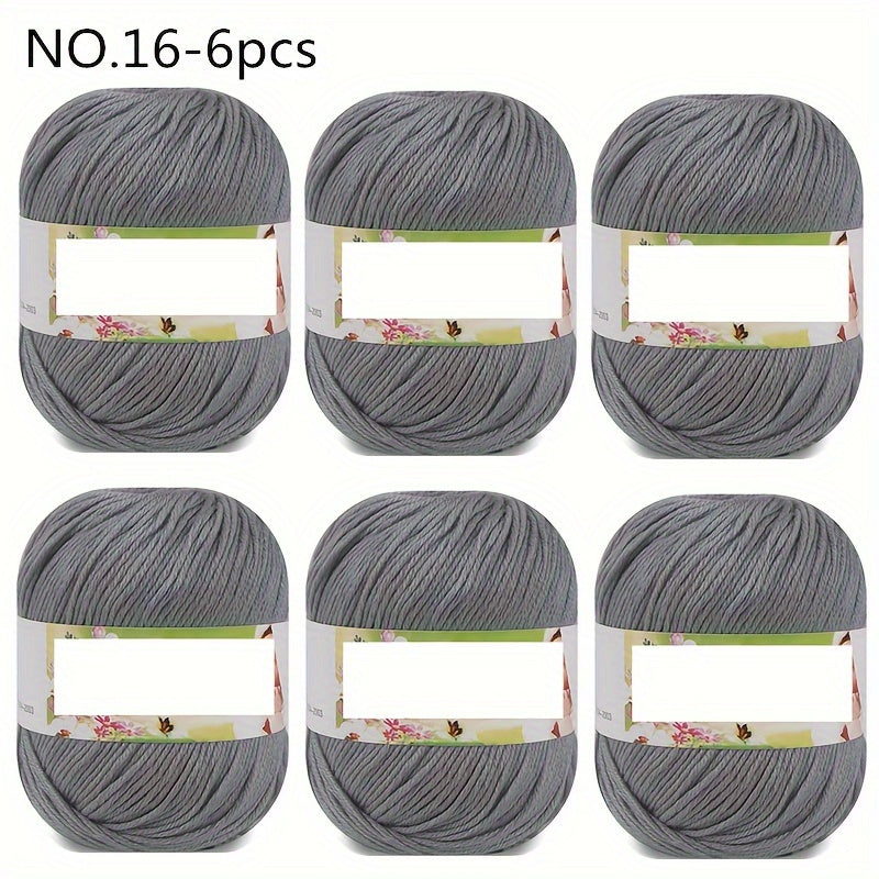 Luxurious 6pcs Soft & Warm Yarn - 10.58oz Each, 60% Silk, 30% Wool, 10% Cashmere Blend for DIY Knitting and Crocheting - Available in Multiple Colors, Chunky Yarn