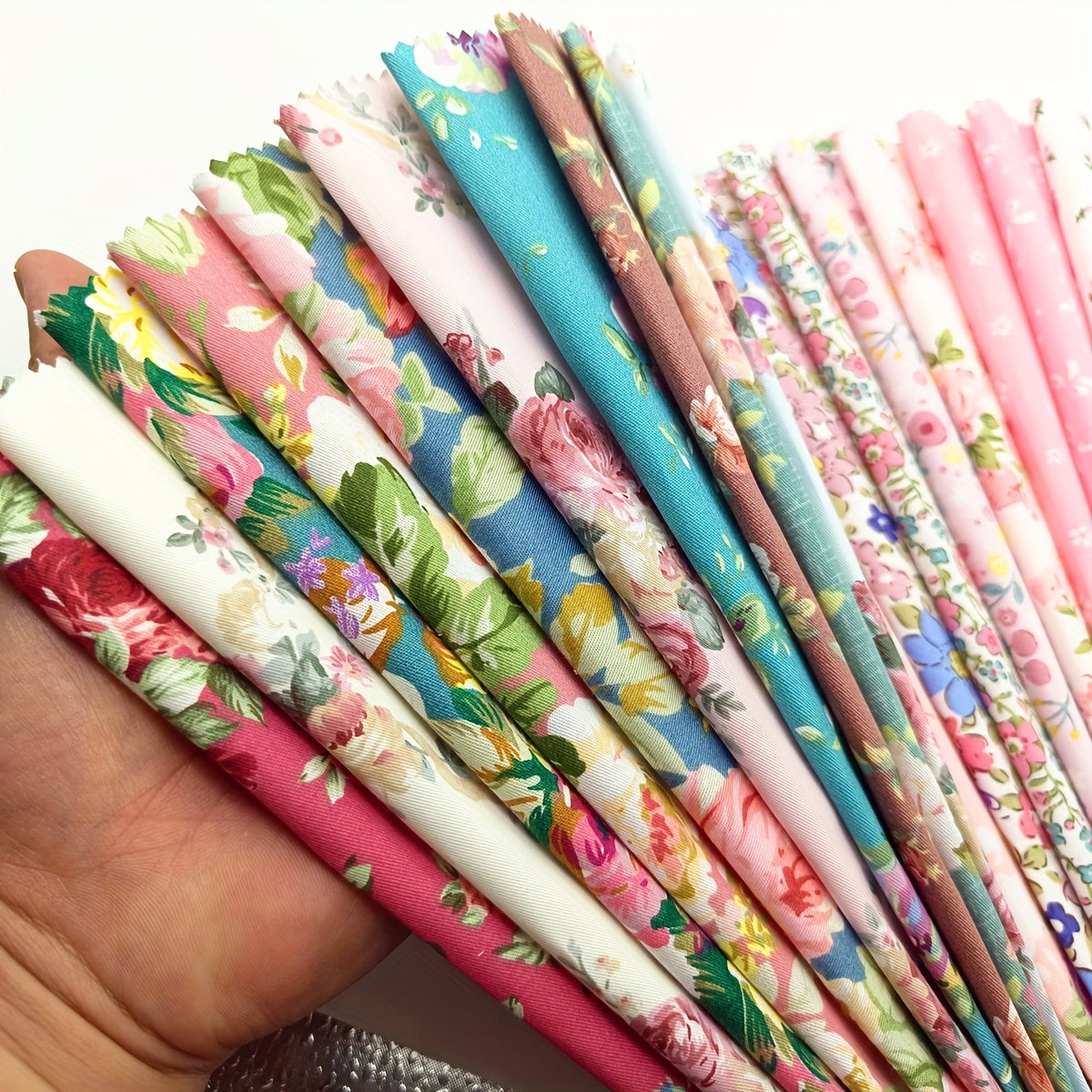 10inch - Charm Square Precut Quilted Fabric Set - Cotton Square Sewing DIY Panels, No Repeat Design Printed Floral Craft Fabric for Quilting, DIY Crafts, Christmas Gifts, Birthday Gifts