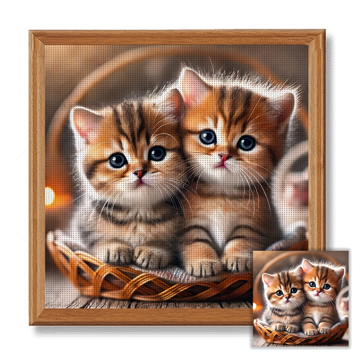 ZUOANLF 1set 40x40cm/15.7x15.7Inch DIY Cross Stitch Kit Frameless, stamped cross stitch kits, Embroidery Set for Home Decor, Includes Patterned Fabric & Threads, Perfect for Living Room Entrance or Bedroom Decoration and a Be