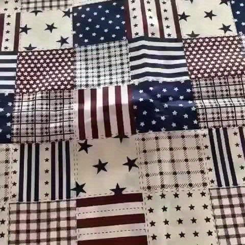 7pcs Patriotic American Flag Cotton Bundle, 19.6" x 19.6" Pre-Cut Quilting Squares for Independence Day Crafts, Stars & Stripes Design, Hand Wash Only, Perfect for Patchwork, Sewing, and Patriotic Decorations