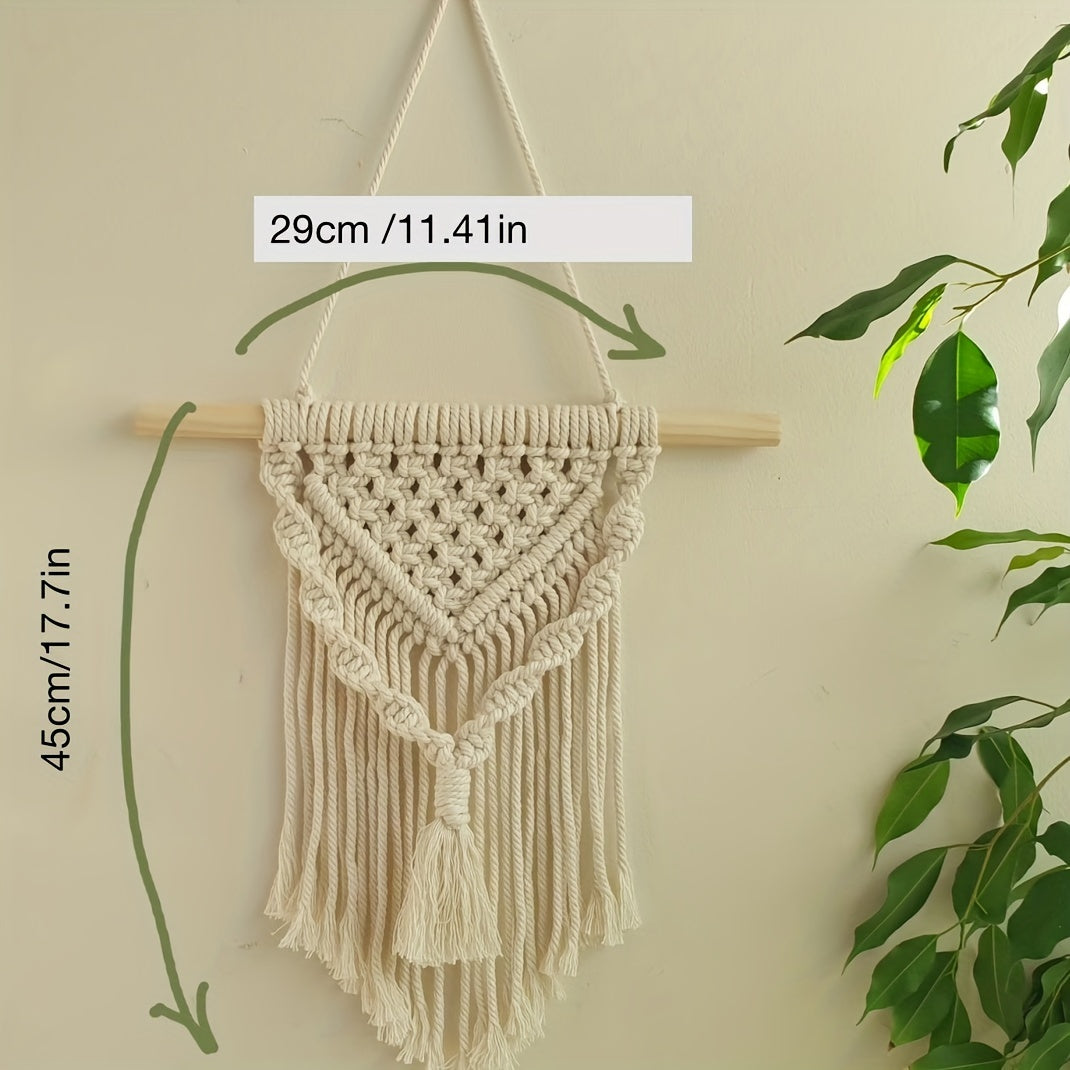 DIY Hand-Woven Tassel Wall Hanging Kit - Perfect for Beginners, Ideal Home Decor & Holiday Gift for Family and Friends, Hanging Decor, Handmade, Wall Hanging Kit