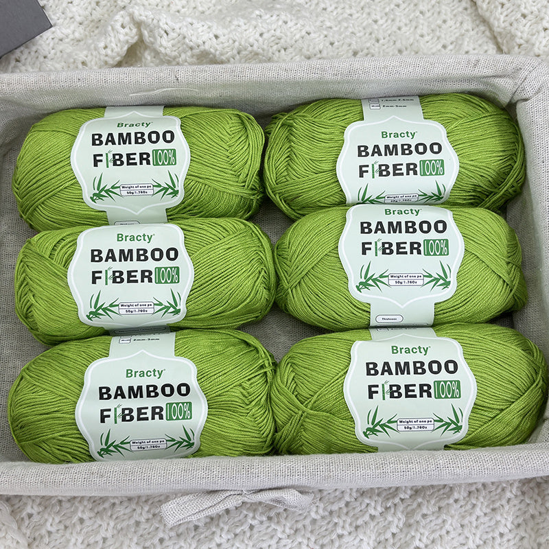 6pcs, 300g high-quality bamboo fiber yarn, summer knitting, cool and breathable, suitable for: DIY enthusiasts, bags, shawls, cushion weaving