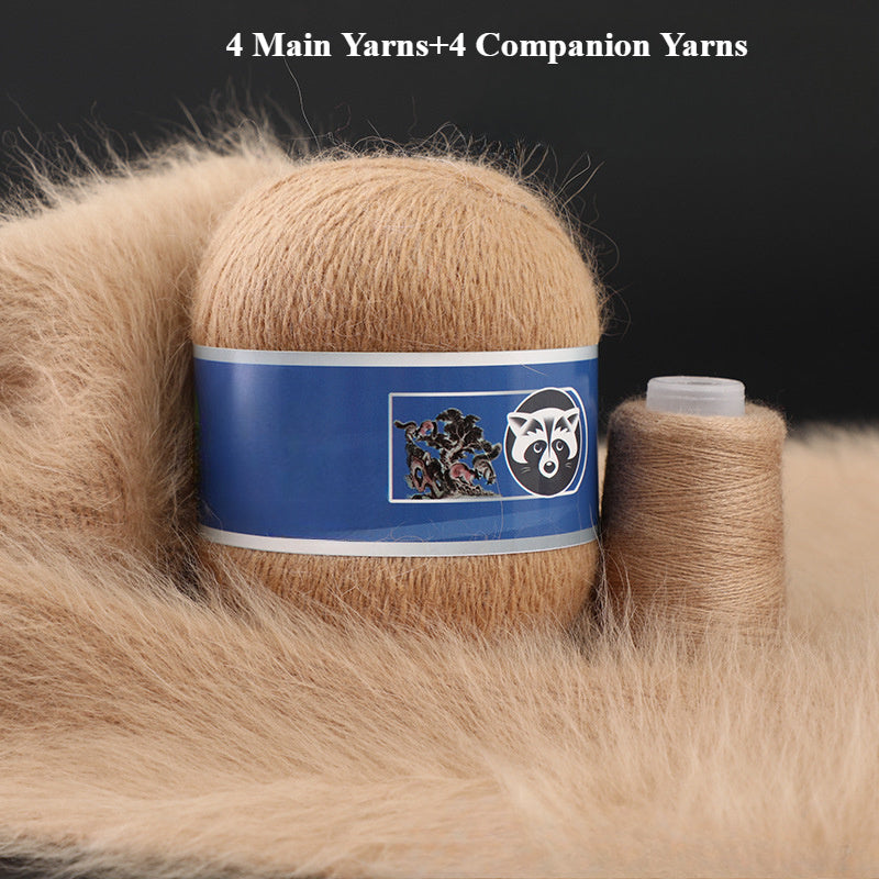 4 Sets Mixed Color Angora Cashmere Wool Yarn, 200g+80g Chunky Thick Knitting Yarn with Shiny Fibers, DIY Sweater, Scarf, Hat, Coat Crafting Material, 30% Angora, 70% Cashmere Wool, 20% Nylon