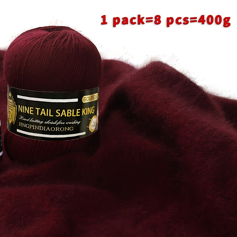 8rolls/pack Wool 10.00%, Cashmere 90.00% Yarn, Soft Comfortable Yarn For Knitting Crocheting High-quality Sweater And Scarf