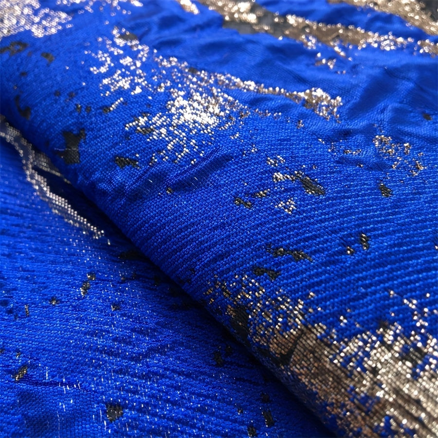 5 Yards African Gilding Lace Fabric, Nigerian Brocade Jacquard Floral Pattern Lace Fabric, for Sewing Daily/Party/Wedding Dresses