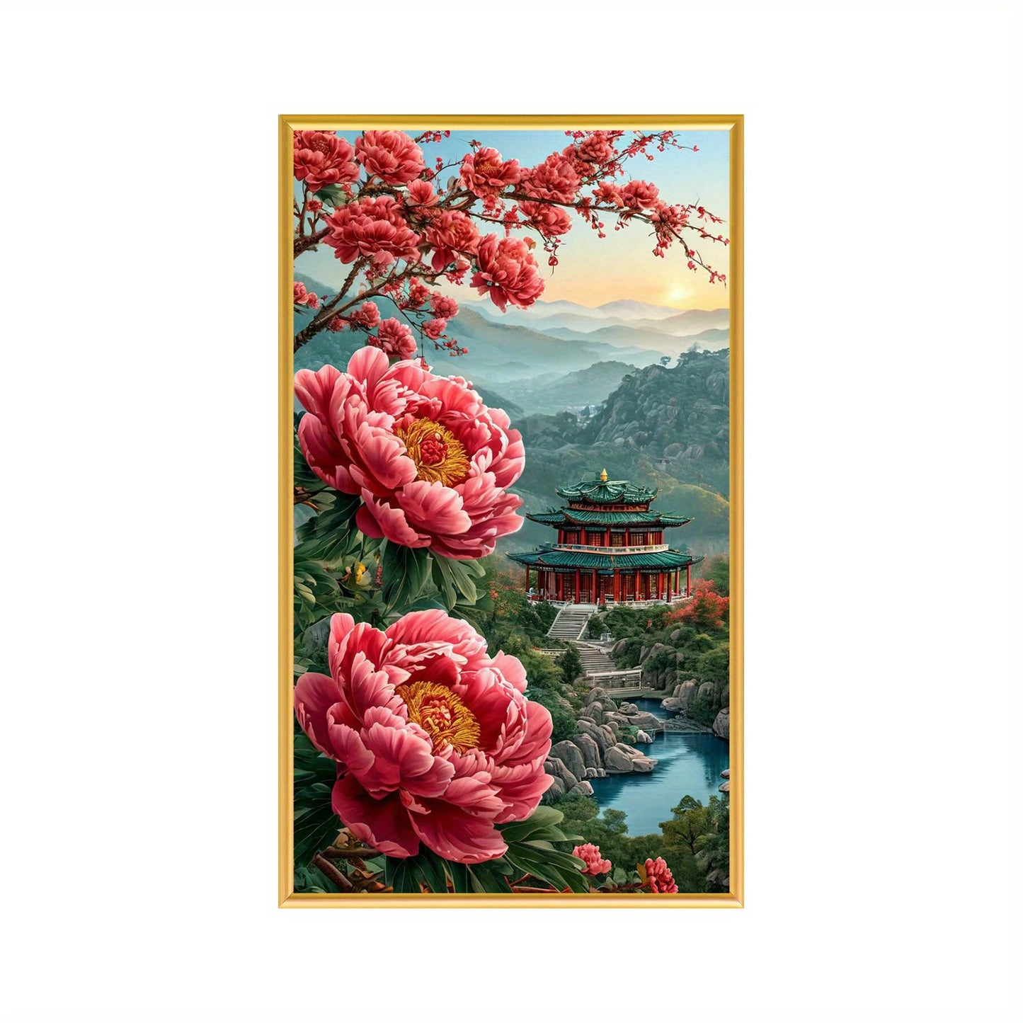 Stamped Cross Stitch Kits for Adults, Attic Embroidery Kits for Beginners, 11CT Patterns, Counted Embroidery Needlepoint Kits Home Decor, 15.7 x 27.5 inch