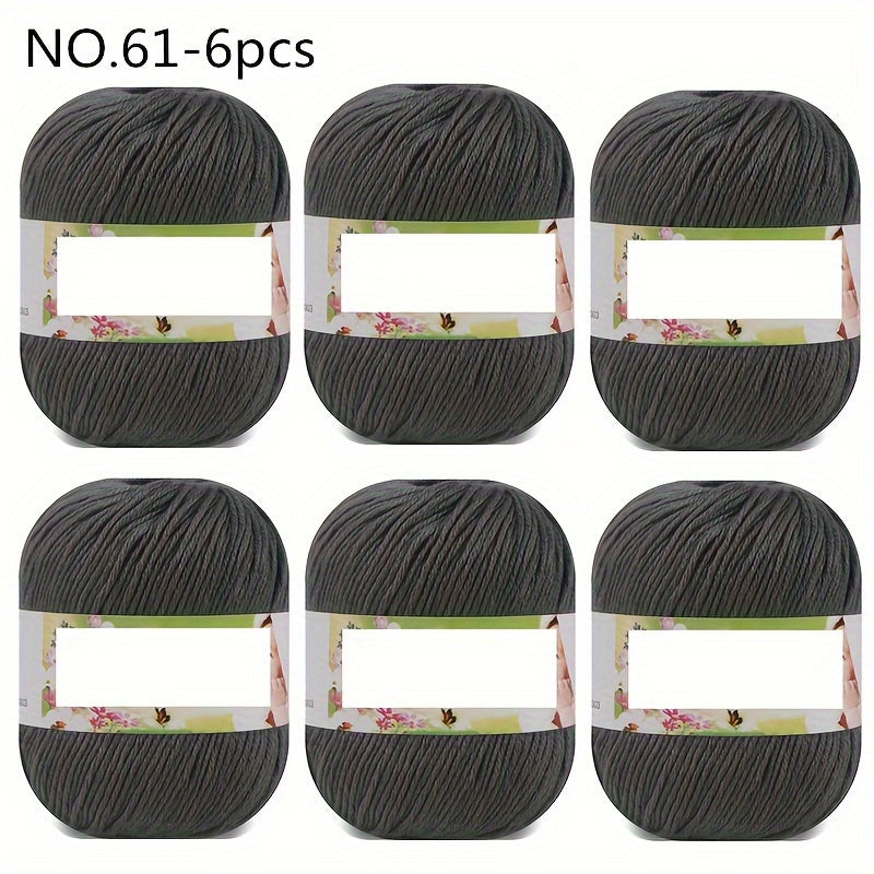 Luxurious 6pcs Soft & Warm Yarn - 10.58oz Each, 60% Silk, 30% Wool, 10% Cashmere Blend for DIY Knitting and Crocheting - Available in Multiple Colors, Chunky Yarn