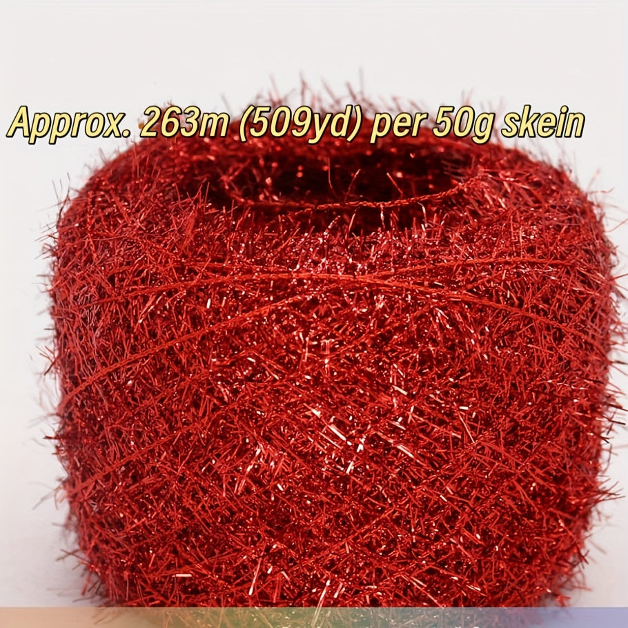 1-Skein Soft & Easy-to-Knit Christmas Yarn Ball - Fluffy Cloud-like Texture, Pastel Colors (Pink, Green, White, Beige) - Ideal for Scarves, Hats, Wreaths, Stockings - All Skill Levels - Perfect Holiday DIY Gift - Festive Knit