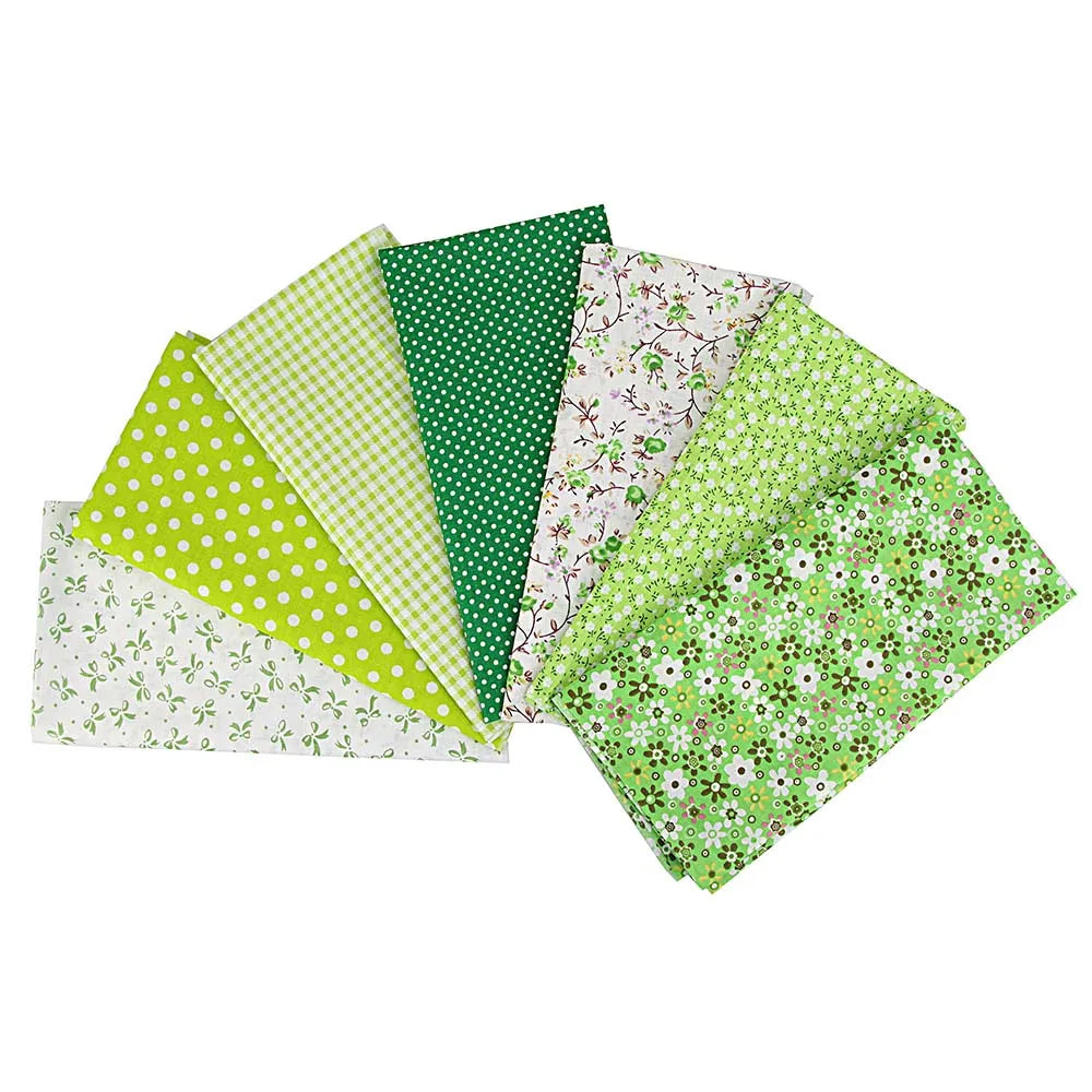 New 7Pcs 25x25CM Cotton Fabric Printed Cloth Sewing Quilting Fabrics For Patchwork Needlework DIY Handmade Accessories