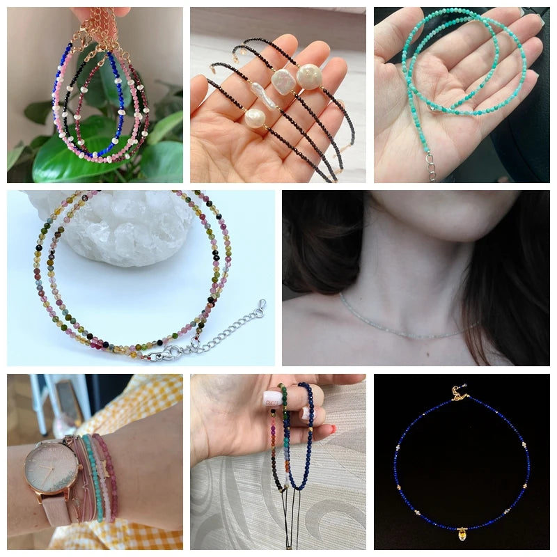 2 3mm Natural Labradorite Quartz Moonstone Crystal Stone Beads Round Faceted Loose Beads For Jewelry Making DIY Bracelet 15.5"