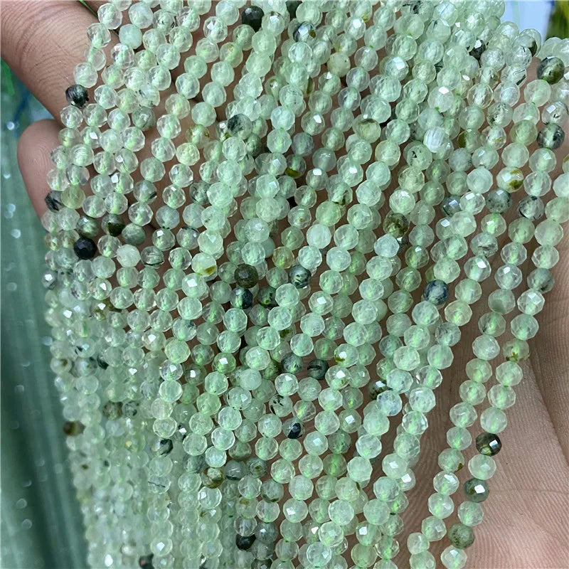 2 3mm Natural Labradorite Quartz Moonstone Crystal Stone Beads Round Faceted Loose Beads For Jewelry Making DIY Bracelet 15.5"