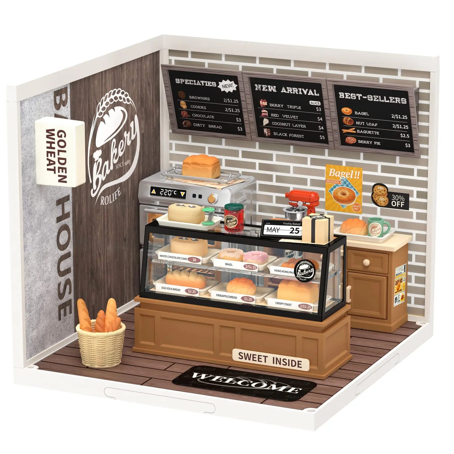 Robotime Rolife Super Creat Plastic Buliding Blocks DIY Miniature House Kit for Kids and Adult 3D Puzzle Multi-scene for Fun